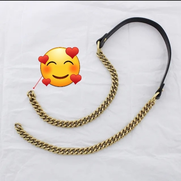 Luxury Designer Chain Leather Bag Strap - Picture 1 of 5